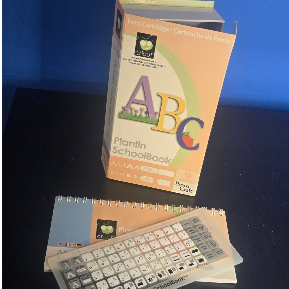 Cricut Plantin SchoolBook Font Cartridge Set OS Multicolor 29-0390